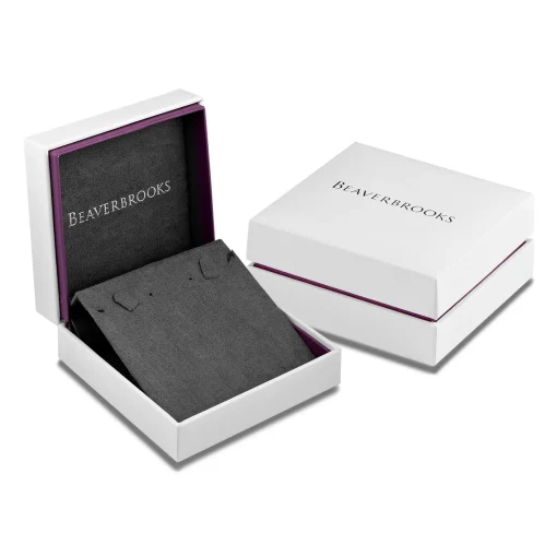 Beaverbrooks Silver Cubic Zirconia Knot Pendant and Earrings Set