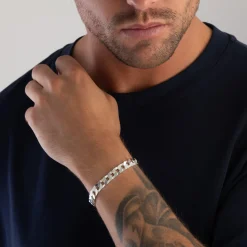Beaverbrooks Silver Curb Men's Bracelet