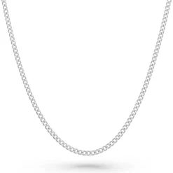 Beaverbrooks Silver Curb Men’s Chain and Bracelet Set