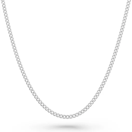 Beaverbrooks Silver Curb Men’s Chain and Bracelet Set