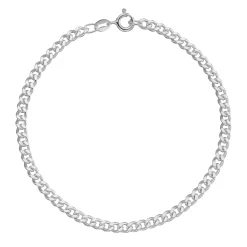 Beaverbrooks Silver Curb Men’s Chain and Bracelet Set