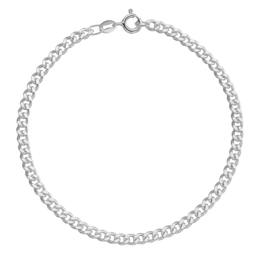 Beaverbrooks Silver Curb Men’s Chain and Bracelet Set