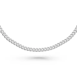 Beaverbrooks Silver Curb Men’s Chain and Bracelet Set