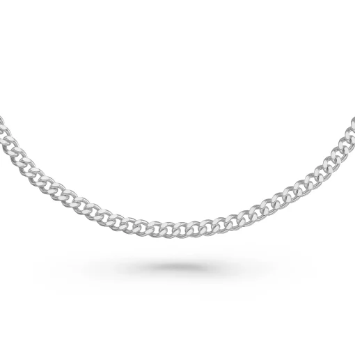 Beaverbrooks Silver Curb Men’s Chain and Bracelet Set