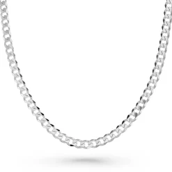 Beaverbrooks Silver Father and Son Curb Chain Set