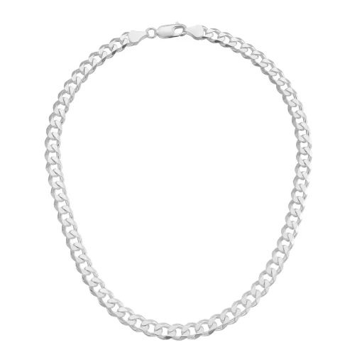 Beaverbrooks Silver Father and Son Curb Chain Set
