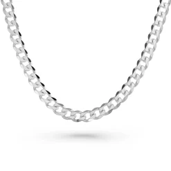 Beaverbrooks Silver Father and Son Curb Chain Set