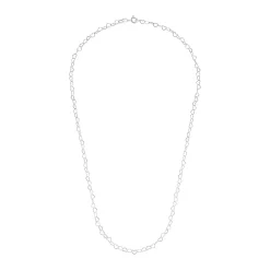 Beaverbrooks Silver Heart Link Chain Necklace