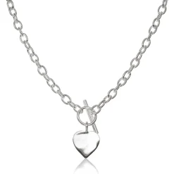 Beaverbrooks Silver Heart Necklace 43cm