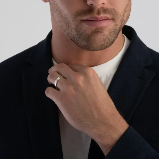 Beaverbrooks Silver 5mm Men's Ring