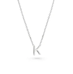 Beaverbrooks Silver Petite Initial K Necklace