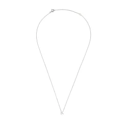 Beaverbrooks Silver Petite Initial K Necklace
