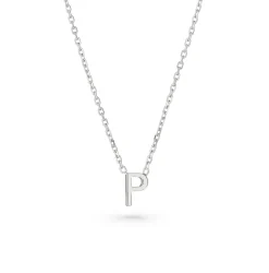 Beaverbrooks Silver Petite Initial P Necklace