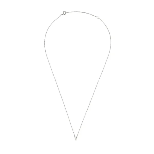 Beaverbrooks Silver Petite Initial V Necklace