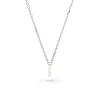 Beaverbrooks Silver Petite Initial I Necklace