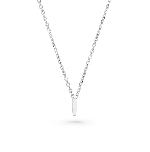 Beaverbrooks Silver Petite Initial I Necklace