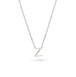 Beaverbrooks Silver Petite Initial Z Necklace