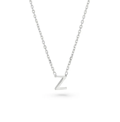 Beaverbrooks Silver Petite Initial Z Necklace