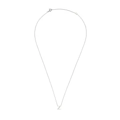 Beaverbrooks Silver Petite Initial Z Necklace