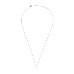 Beaverbrooks Silver Petite Initial X Necklace