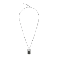 Beaverbrooks Stainless Steel Dog Tag Men’s Pendant