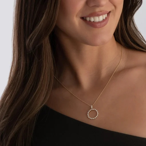 Beaverbrooks Starlit 18ct Yellow Gold Diamond Pendant
