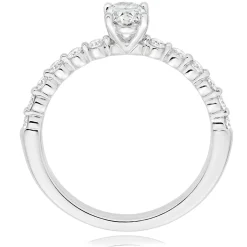 Beaverbrooks Starlit Platinum Diamond Oval Shaped Solitaire Ring