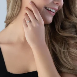Beaverbrooks Starlit Platinum Diamond Oval Shaped Solitaire Ring