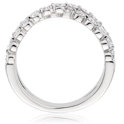 Beaverbrooks Starlit Platinum Diamond Half Eternity Ring