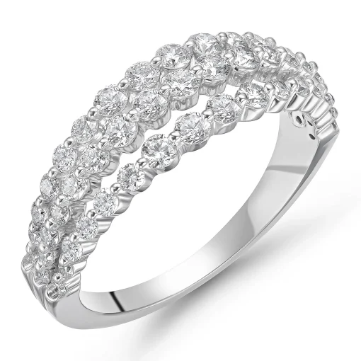 Beaverbrooks Starlit Platinum Diamond Half Eternity Ring