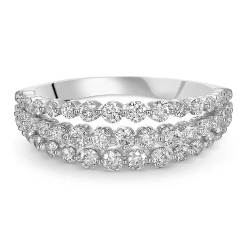 Beaverbrooks Starlit Platinum Diamond Half Eternity Ring