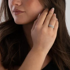 Beaverbrooks Starlit Platinum Diamond Half Eternity Ring
