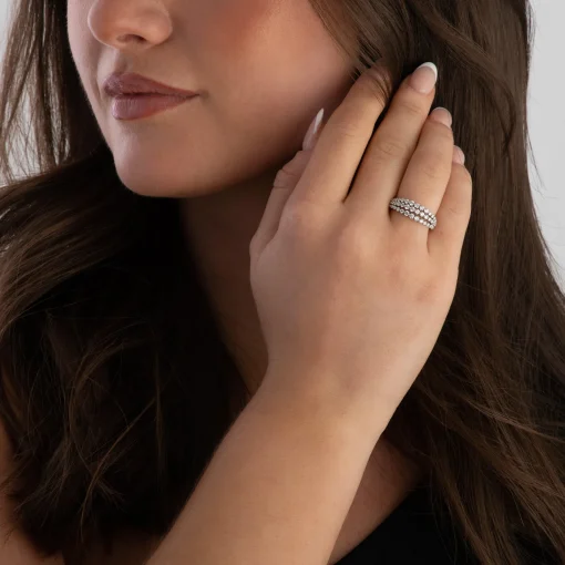 Beaverbrooks Starlit Platinum Diamond Half Eternity Ring