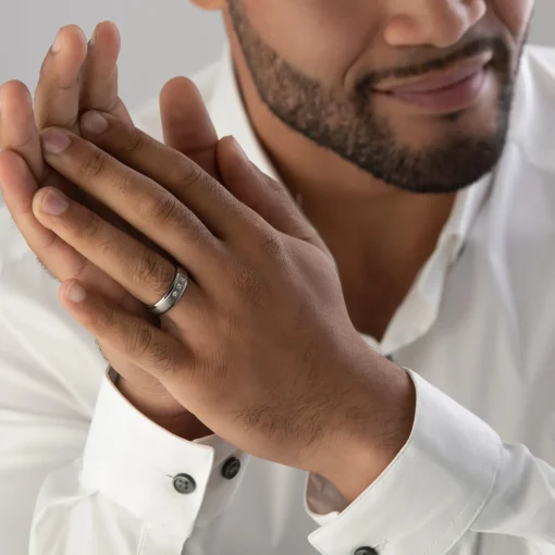 Beaverbrooks Titanium Diamond Men's Ring