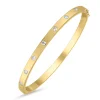 Beaverbrooks Yellow Gold Plated Cubic Zirconia Bangle