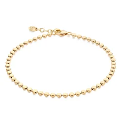 Beaverbrooks Yellow Gold Plated Circle Bracelet