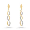 Beaverbrooks Yellow Gold Plated Cubic Zirconia Infinity Drop Earrings