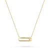 Beaverbrooks Yellow Gold Plated Cubic Zirconia Glide Necklace