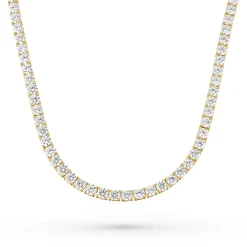Beaverbrooks Yellow Gold Plated Cubic Zirconia Tennis Necklace