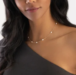 Beaverbrooks Yellow Gold Plated Freshwater Cultured Pearl Necklace