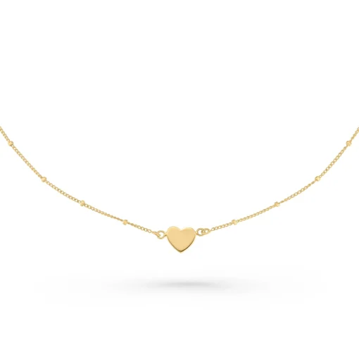 Beaverbrooks Yellow Gold Plated Heart Anklet