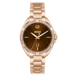 BOSS Felina 32mm Rose Gold Tone Crystal Ladies Watch