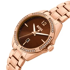 BOSS Felina 32mm Rose Gold Tone Crystal Ladies Watch