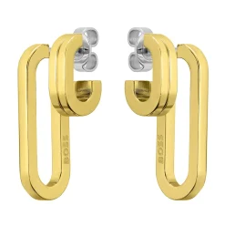 BOSS Gold Tone Link Drop Ladies Earrings