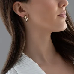 BOSS Gold Tone Link Drop Ladies Earrings