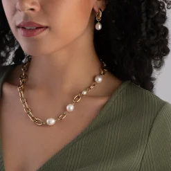 BOSS Gold Tone Pearl Necklace