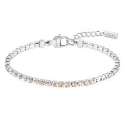 BOSS Kassy Silver Crystal Tennis Bracelet