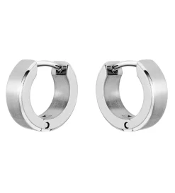 BOSS Odell Silver Hoop Earrings
