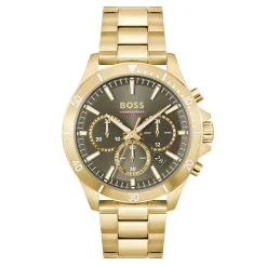 BOSS Sport Lux Troper 44mm Yellow Gold Tone Chronograph Men’s Watch
