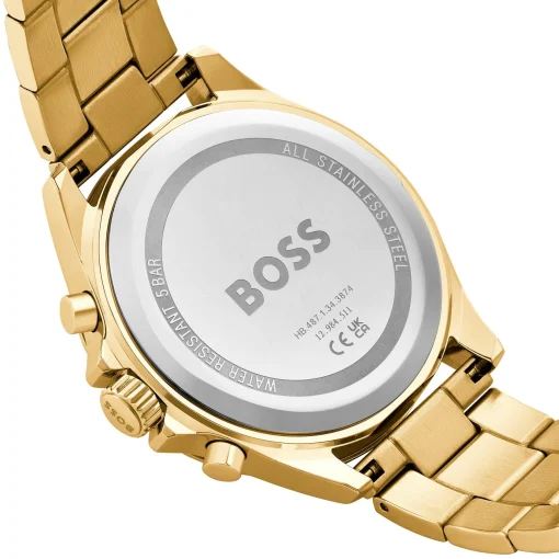 BOSS Sport Lux Troper 44mm Yellow Gold Tone Chronograph Men’s Watch